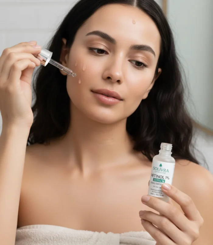 applying serum